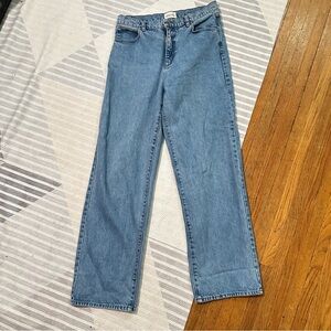 A Brand high rise slouch jeans